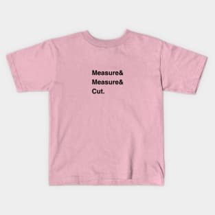 Helvetica Woodworking List Kids T-Shirt